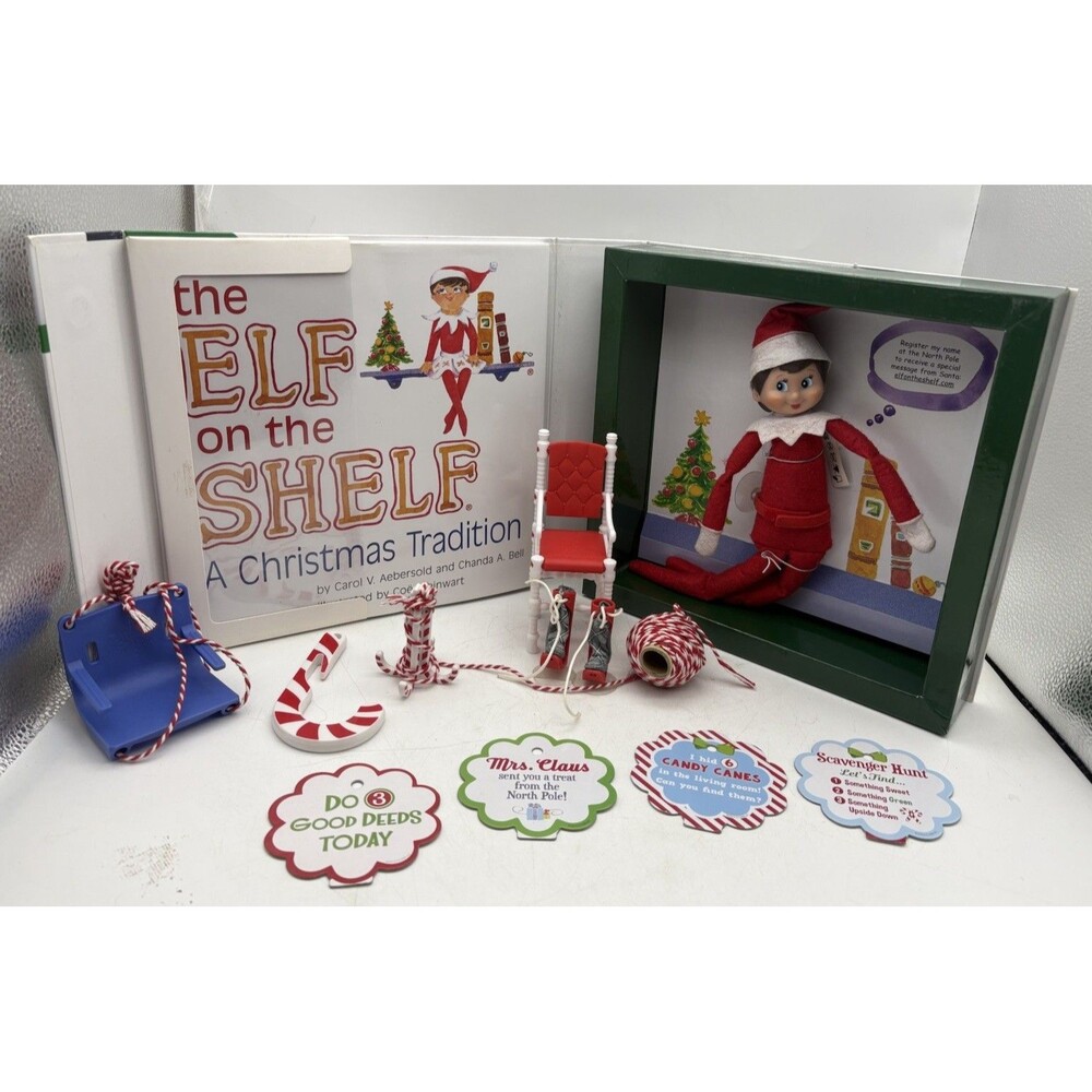 Elf on the Shelf Girl Elf Set – Book, Doll & Accessories Lot